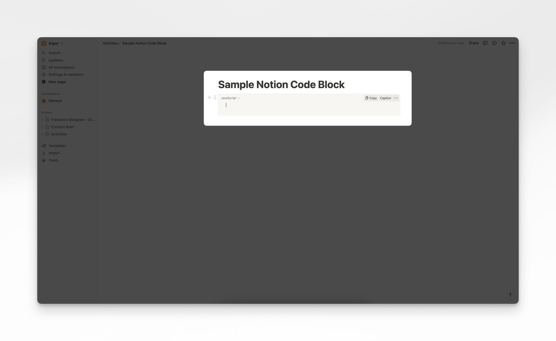 Notion Code Block - How to Write Code in Notion in 4 Simple Steps