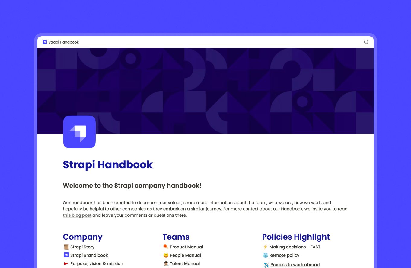 Strapi Handbook